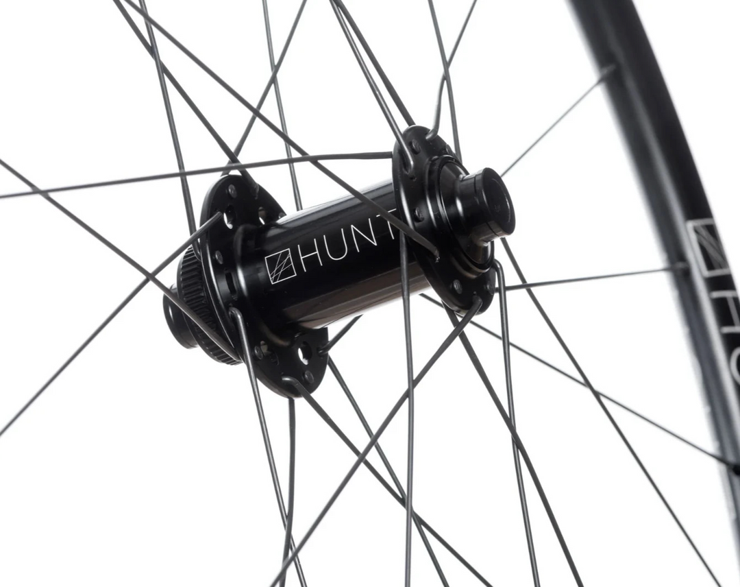 HUNT 4 Season Road Bike Alloy Tubeless Disc FRONT Wheel 12x 100mm Thru-Axle 700c