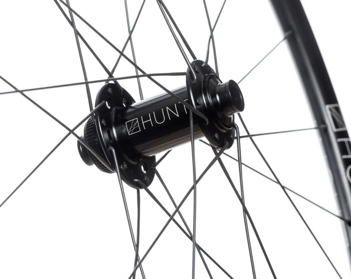 HUNT 4 Season Road Bike Alloy Tubeless Disc FRONT Wheel 12x 100mm Thru-Axle 700c