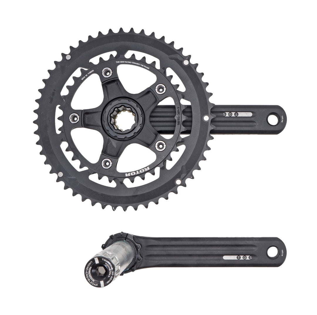 ROTOR 3D30 2x 11 Spd Alloy 52/36T Gravel Bike Crankset 175mm noQ 110BCD w/ BB