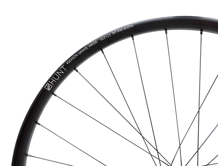 HUNT 4 Season Gravel X-Wide Alloy Tubeless 12x 100mm CL Disc FRONT Wheel 700c CX