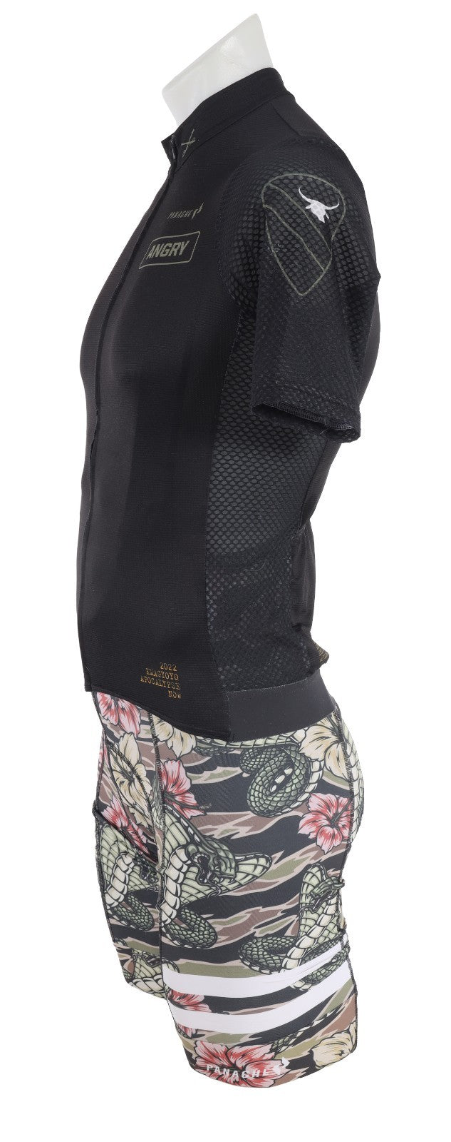 Panache Angry Bovine Short Sleeve Pro Air Road Cycling Kit Men S/M Floral Gravel