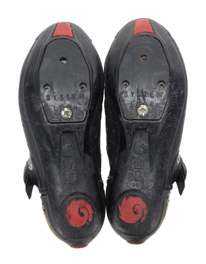 Sidi Genius Road Bike Shoes EU 40 US Men 7.5 Black 3-Bolt Cycling Race Gravel