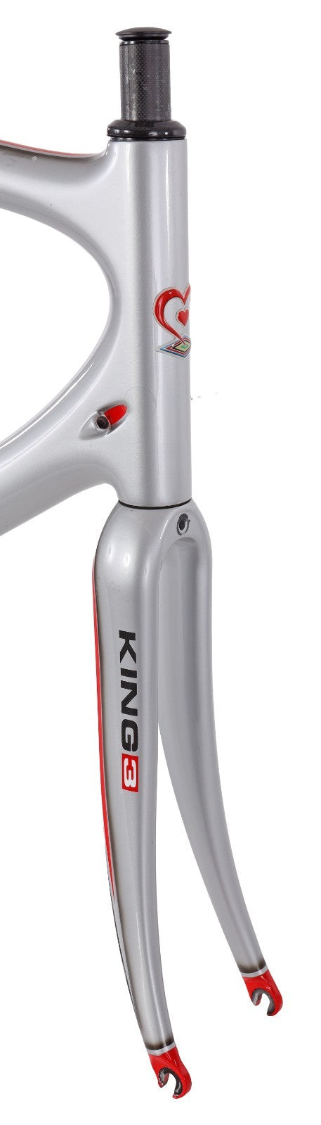 De Rosa King 3 Carbon Road Bike Frameset XXL 73cm Silver Rim Brake QR K1HM 2010