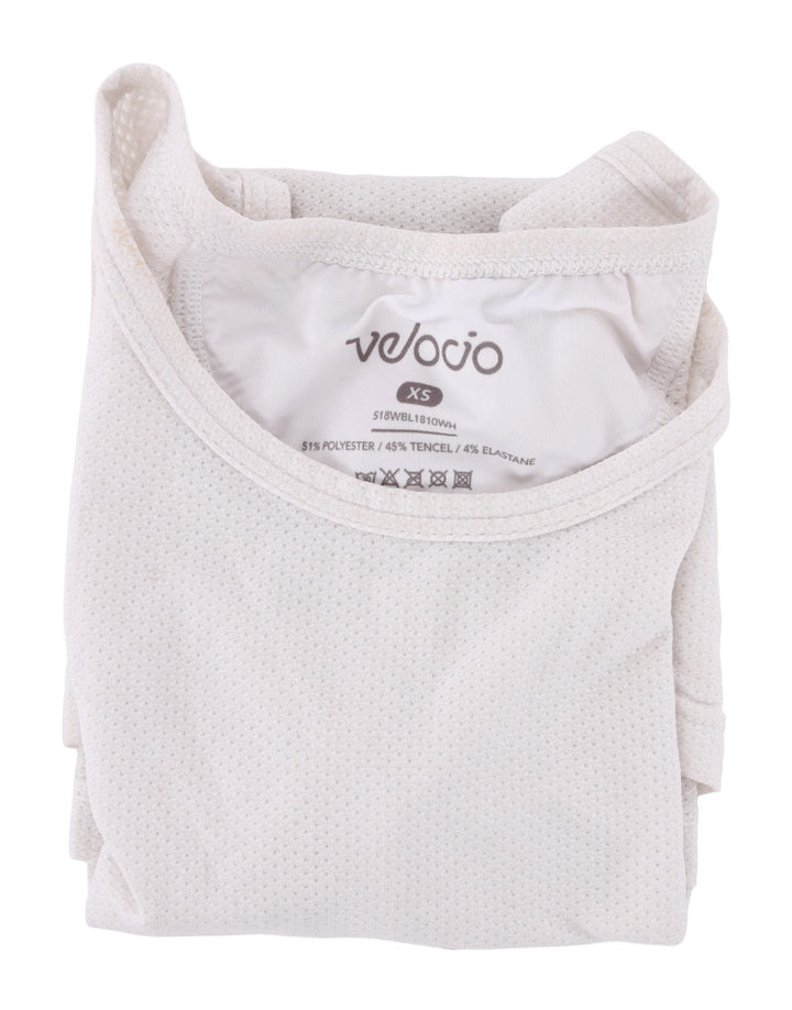 Velocio Breton SE Short Sleeve Cycling Jersey Women XS WHITE/BLUE + Base Layer
