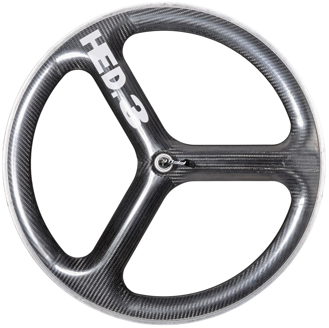 HED 3C Carbon Tri Spoke Clincher Road Bike REAR Wheel 700c 10 Sp QR Rim Brake TT