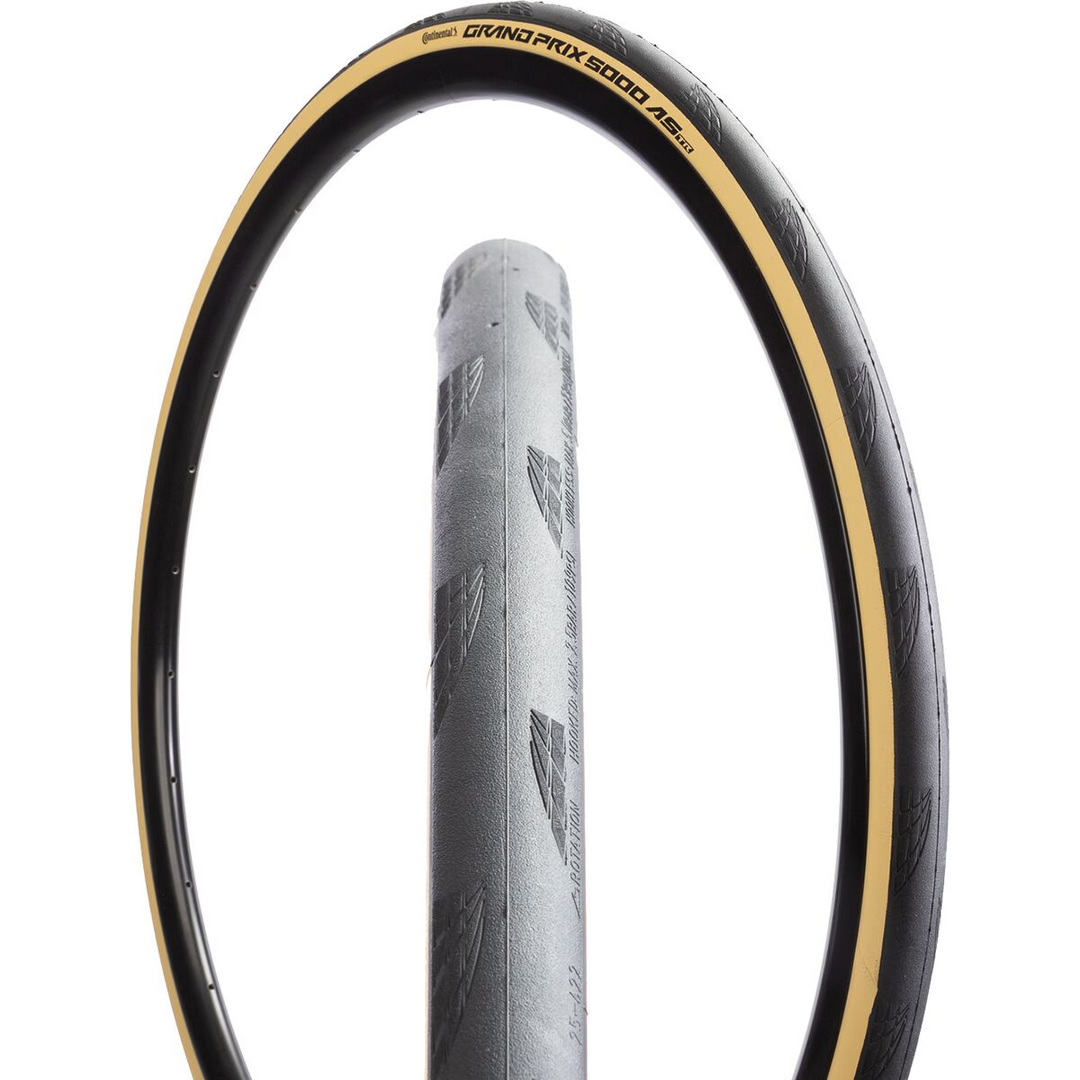 Continental Grand Prix 5000 AS TR Tubeless Road Bike Tire 700 x 28c BLACK/CREAM