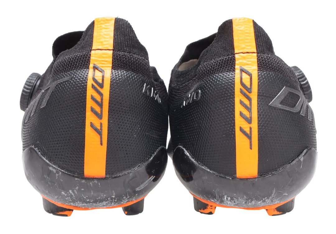 DMT KM0 Knit Mountain Bike Shoes EU 47 US Men 13 BOA BLACK/ORANGE 2-Bolt XC Race