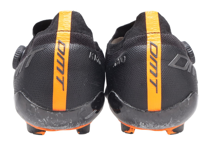 DMT KM0 Knit Mountain Bike Shoes EU 47 US Men 13 BOA BLACK/ORANGE 2-Bolt XC Race