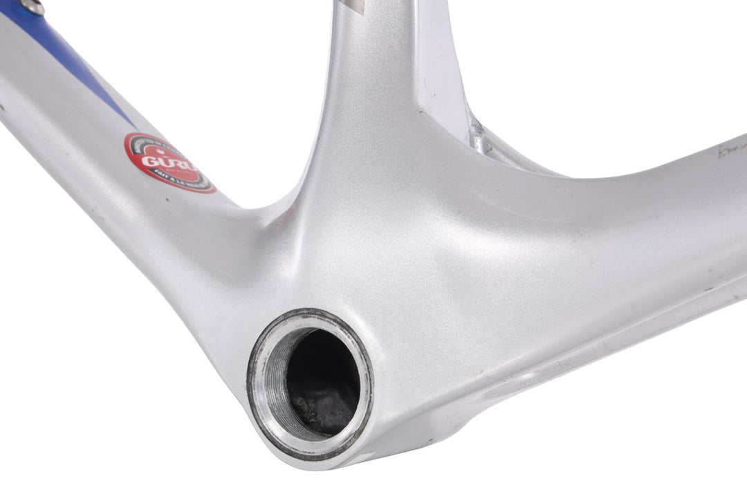 Guru Crono Carbon Triathlon TT Bike Frameset QR Rim Brake 54cm Silver/Blue 700c