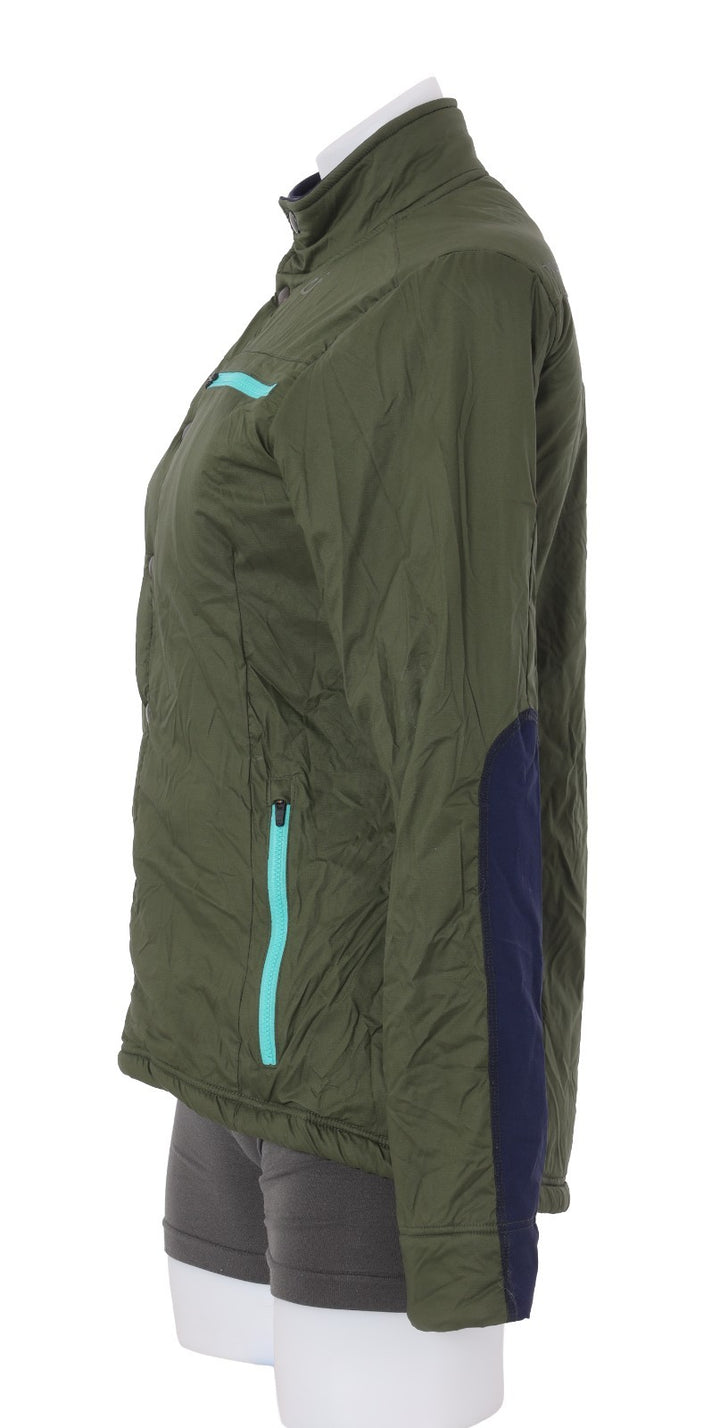 Velocio Recon Snap Jacket Women SMALL Green Cycling Road Bike Gravel Winter