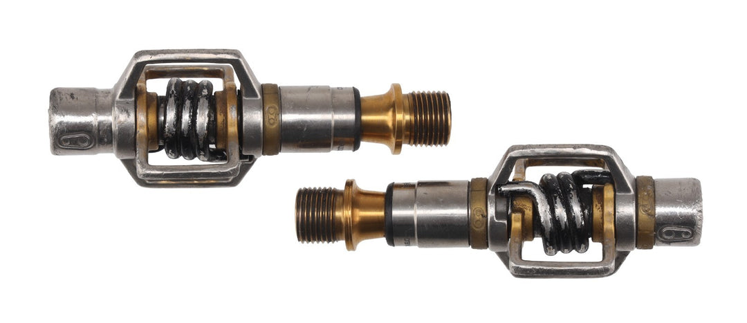 crankbrothers Eggbeater 4Ti Clipless Mountain Bike Pedals GOLD 2 Bolt NEW Cleats
