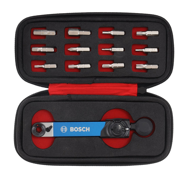 BOSCH Torque Wrench Set Torx Hex Philips Bike Mechanic Portable Zip Carry Case