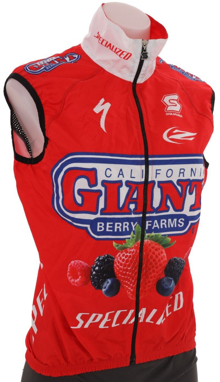 Squadra California Giant Berry Farms Pro Cycling Kit Women XS/SM/MD Jacket Vest