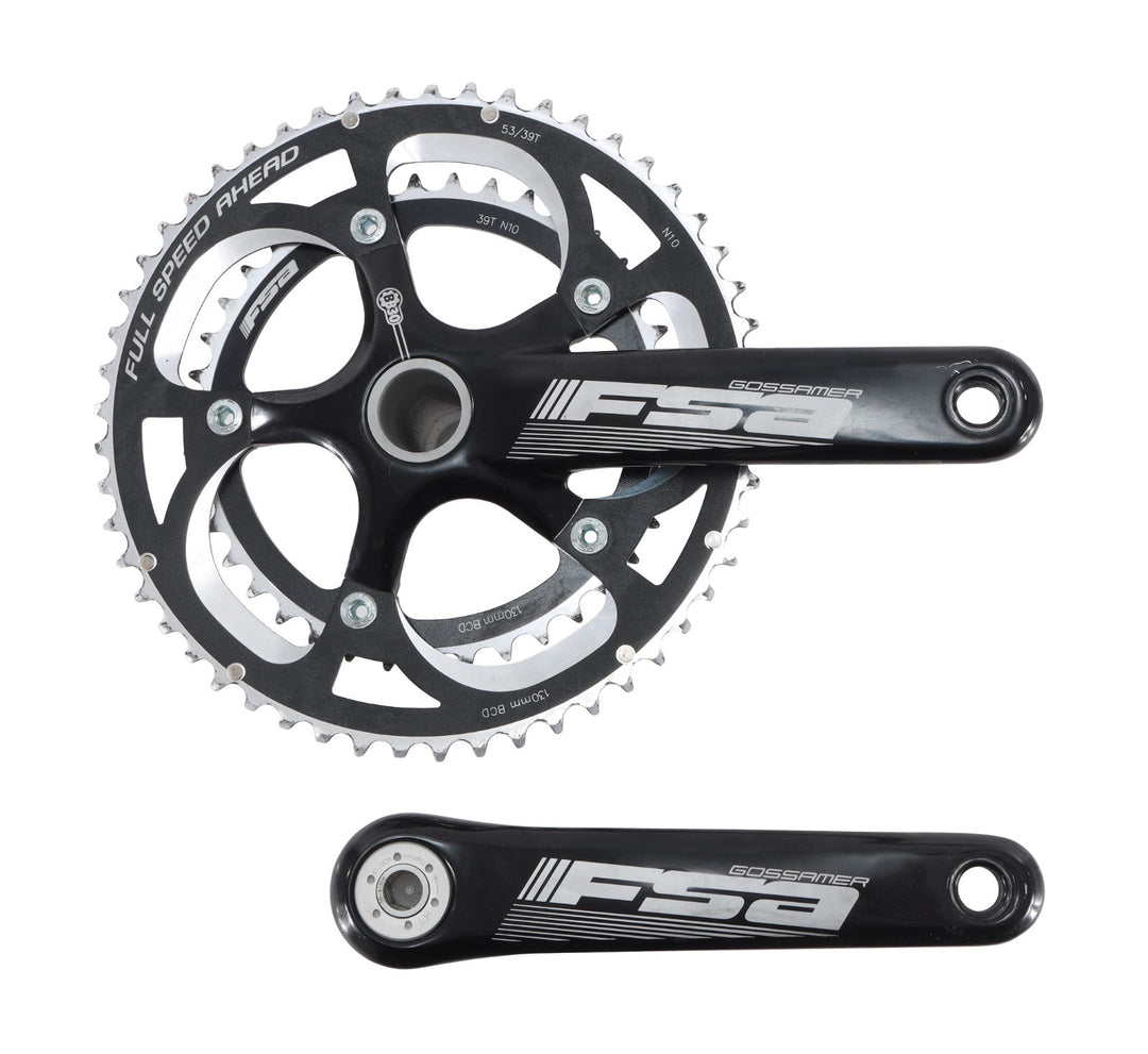 FSA Gossamer Alloy 2 x 10 Speed Road Bike Crankset 172.5mm 53/39T 130 BCD