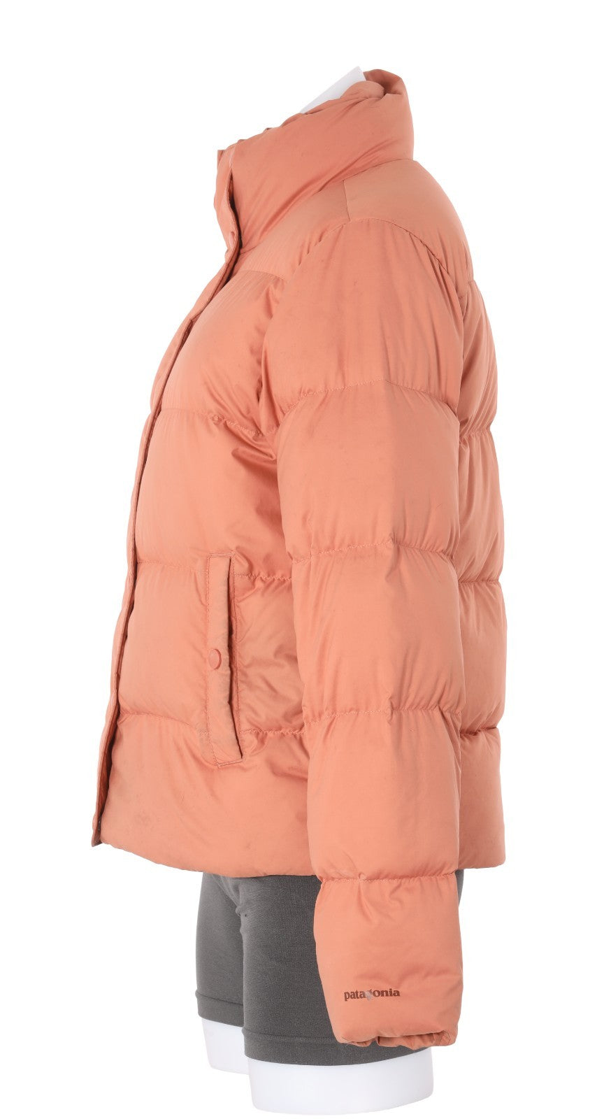 Patagonia Women's Silent Down Jacket SMALL Orange Ski Hike Outdoor Winter Fall