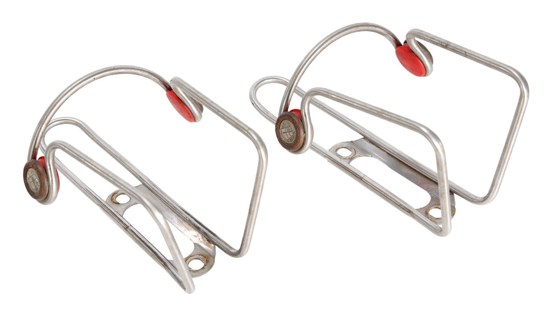 Elite Ciussi Inox Stainless Steel Road Bike Bottle Cage PAIR MTB Cycling Italy