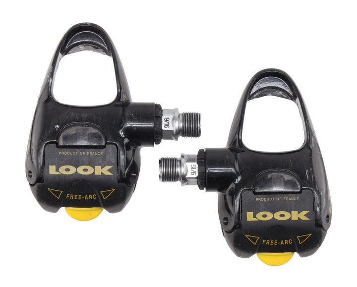 Look PP 396 Free-Arc Clipless Road Bike Pedals 3-Bolt Delta BLACK Alloy
