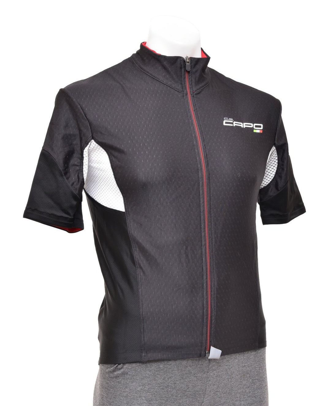 Capo Padrone Aero Short Sleeve Cycling Jersey Men MEDIUM Black Road Bike Gravel