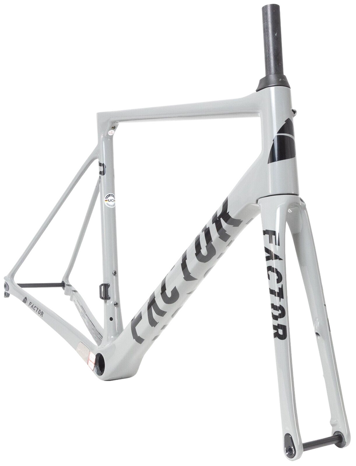 Factor O2 Disc Carbon Road Bike Frameset 56cm Shattered Gray Thru-Axle Race 2020