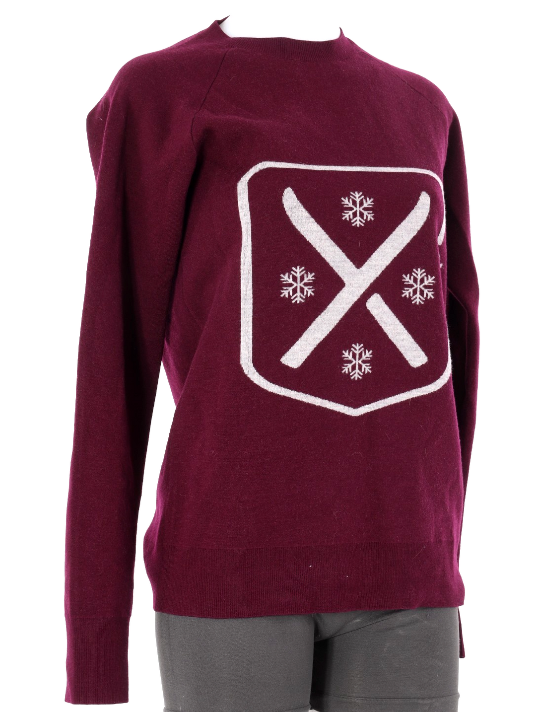 AspenX Silver Queen Merino Wool Sweater Men MEDIUM Maroon Lifestyle Fall Winter