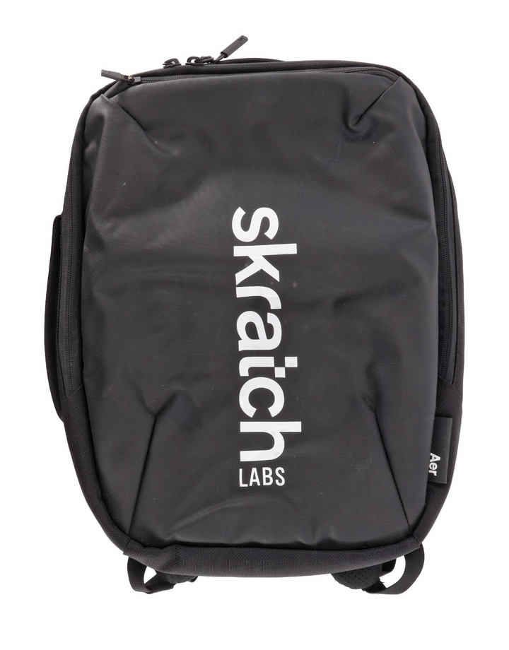Aer Slim Pack BLACK Backpack 12L w/ skratch Labs Logo Travel Storage Flying