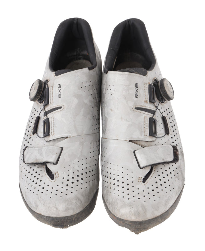 Shimano SH-RX800 Carbon Mountain Bike Shoes EU 43 US Men 8.9 Silver 2 Bolt BOA
