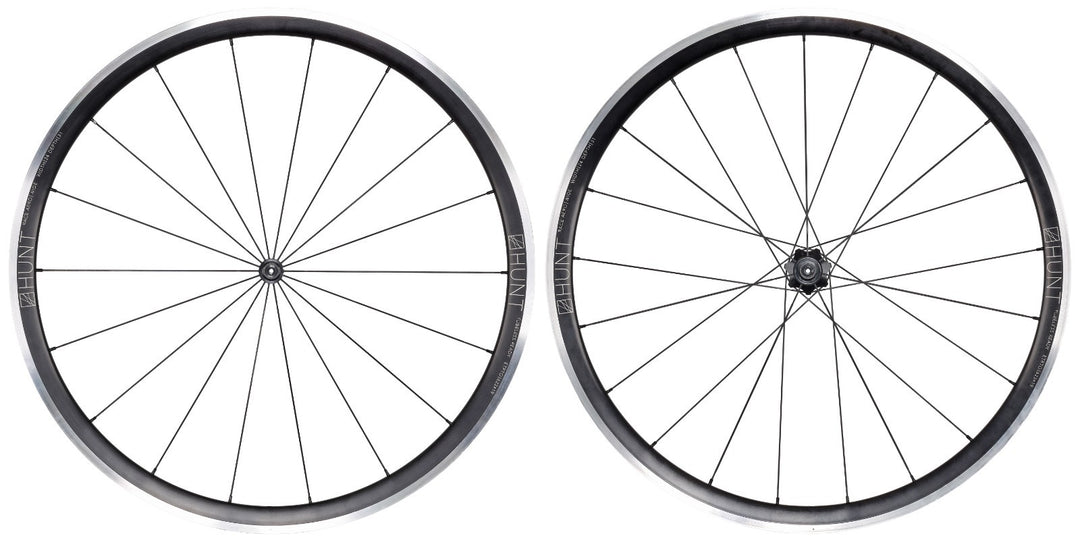HUNT Race Aero Wide Alloy Road Wheelset Tubeless Shimano 11 Sp 700c QR Rim Brake