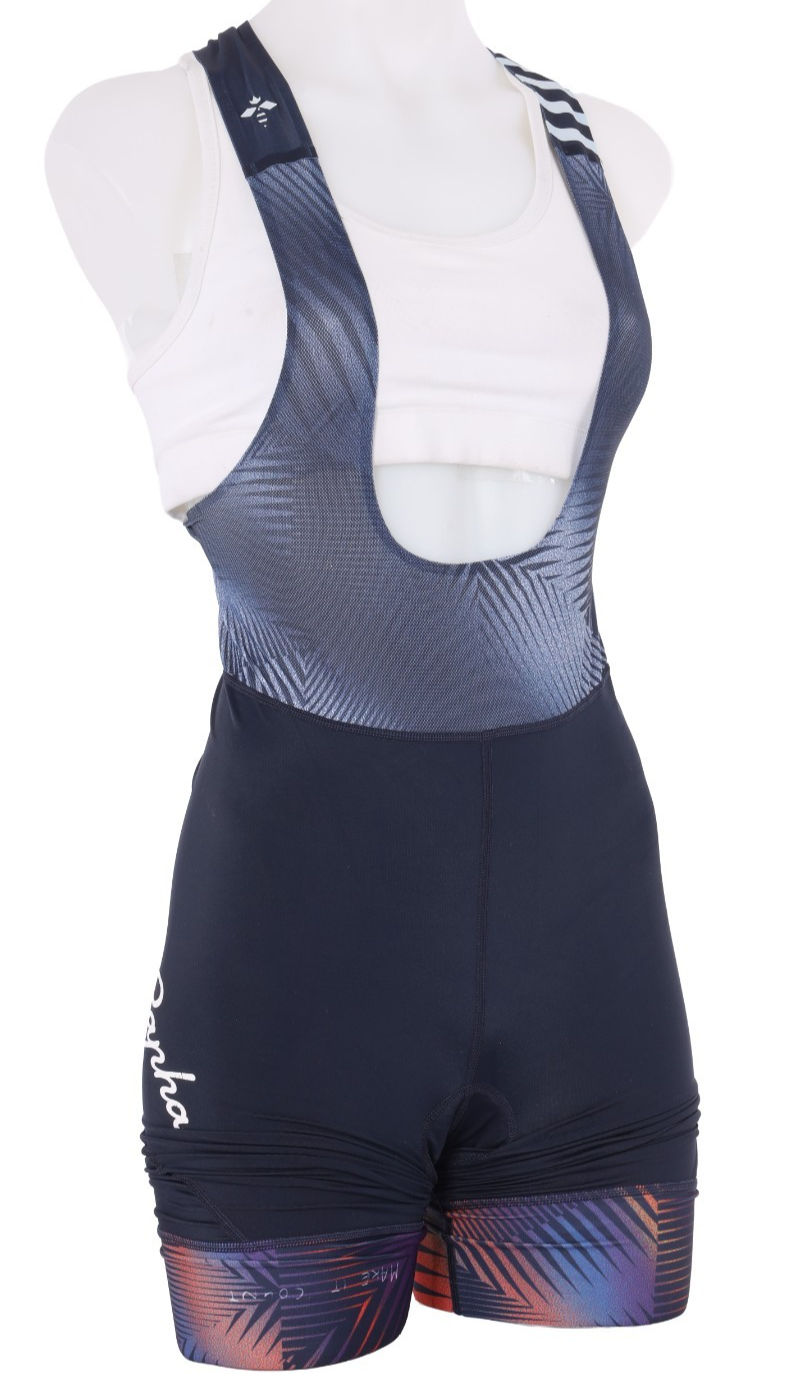 Rapha Pro Team Bib Shorts Women MEDIUM Blue Cycling Road Bike