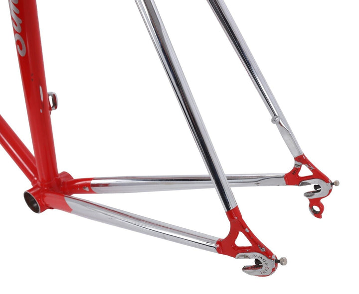Simoncini Steel Road Bike Frameset 56cm RED 700c Columbus SLX Campagnolo Vintage