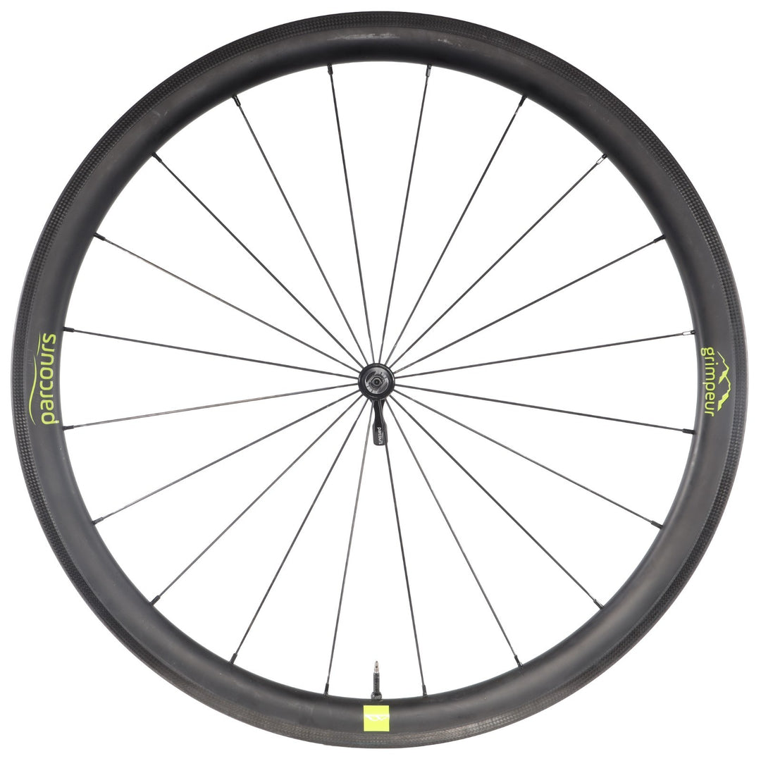 Parcours Grimpeur Carbon Road Bike FRONT Wheel Tubeless 700c Aero QR Rim Brake