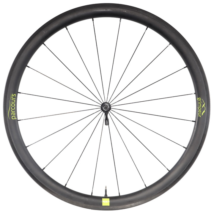Parcours Grimpeur Carbon Road Bike FRONT Wheel Tubeless 700c Aero QR Rim Brake