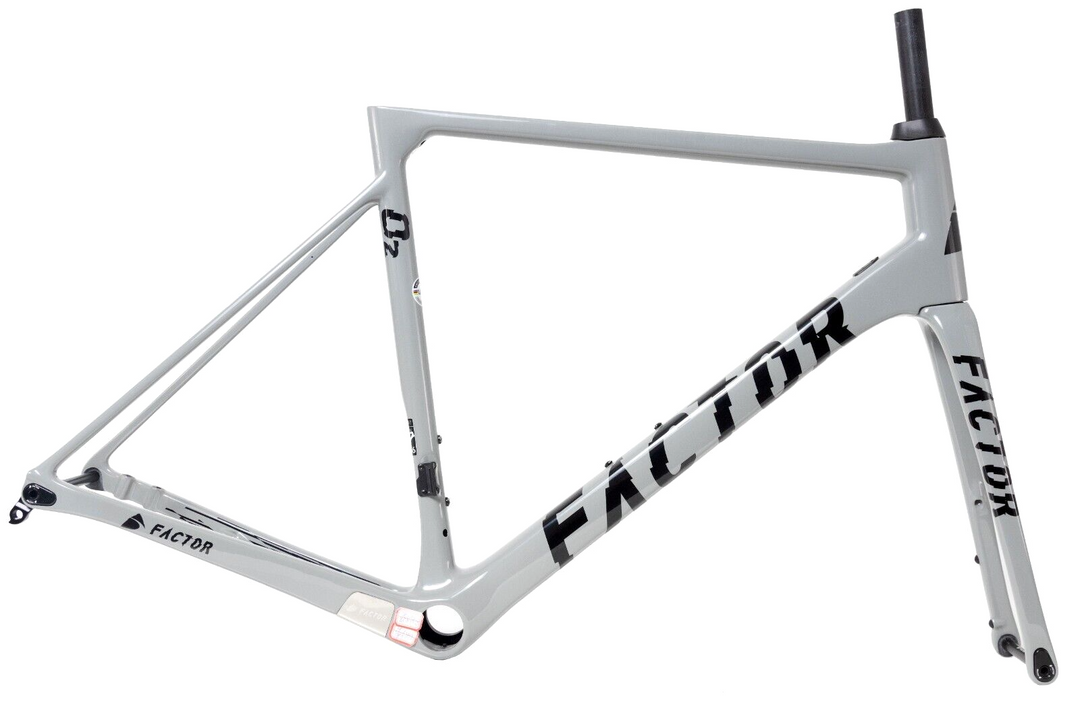 Factor O2 Disc Carbon Road Bike Frameset 56cm Shattered Gray Thru-Axle Race 2020