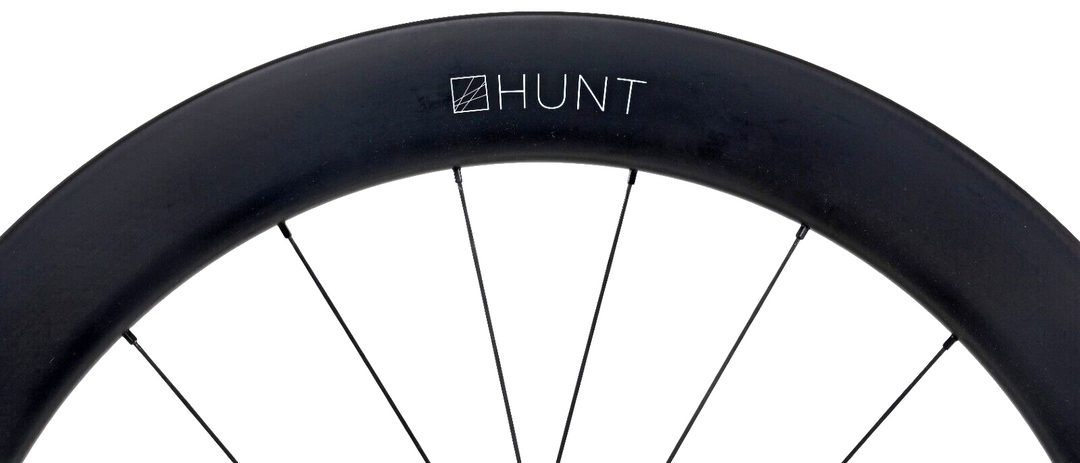 HUNT 65 Carbon Aero CL Disc Tubeless Road FRONT Wheel 12 x 100mm 700c EZO Race