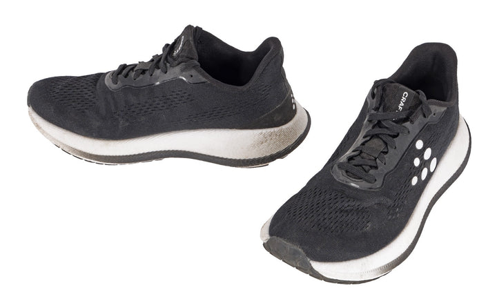 Craft Pacer Road Running Shoes US Men 9 Blk/White Neutral Px Foam Race Training