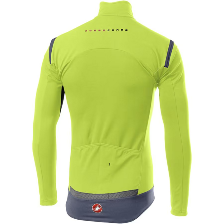 Castelli Perfetto RoS Long Sleeve Thermal Jersey Men SMALL Neon Yellow Road Bike