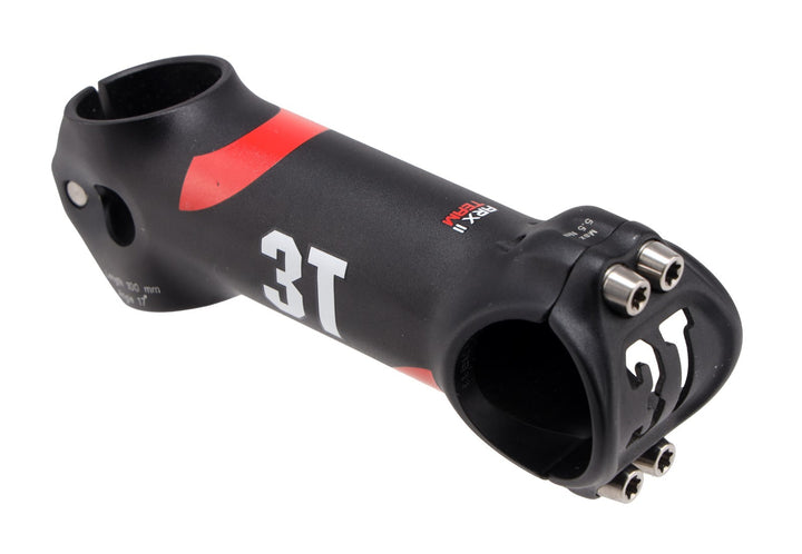 3T ARX II TEAM Alloy Road Bike Stem 31.8 x 100mm BLACK 17º 1 1/8" Ti Bolts 17/73