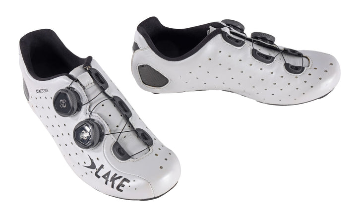Lake CX332 Carbon Road Bike Shoes EU 38 US 7.5 Women WHITE 3-Bolt BOA Cycling TT