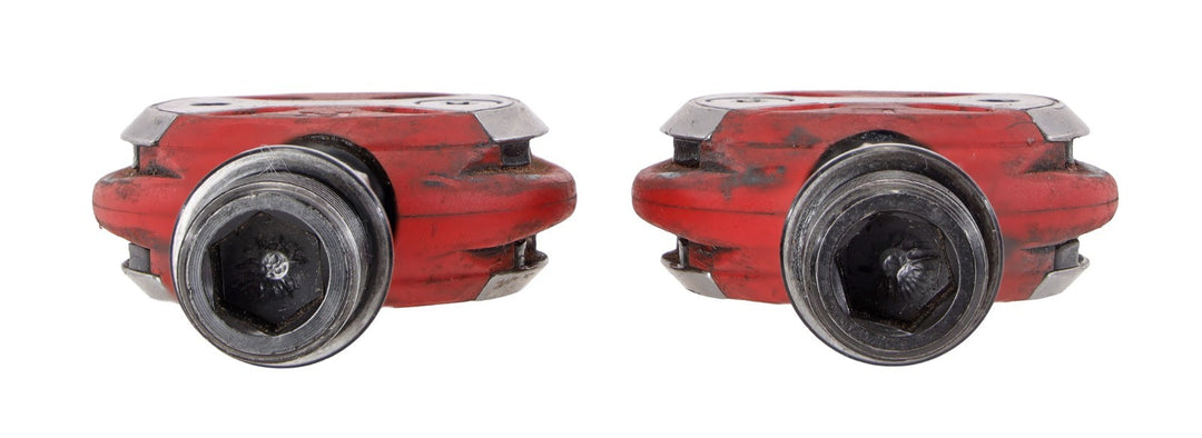 Speedplay Zero Clipless Road Bike Pedals Red 50mm Chromoly 4 Bolt Tri Race TT