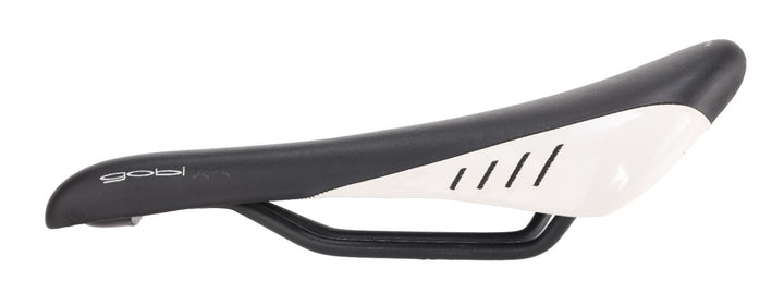 Fizik Gobi XM Mountain Bike Saddle 130mm 7 x 7mm Manganese Rail BLACK/WHITE
