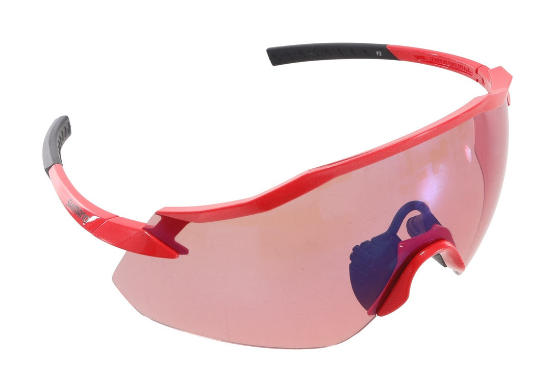 Shimano Equinox Cycling Sunglasses GLOSS RED Ridescape OR Lens CE-EQNX4 Gravel