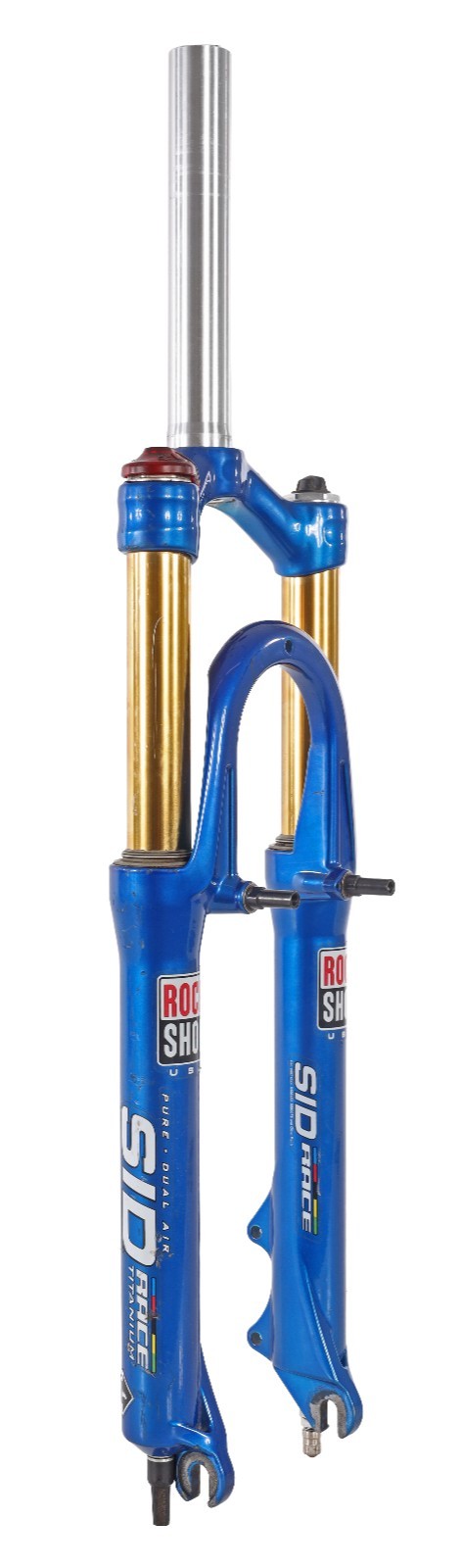 RockShox SID Dual Air 26" Mtn Bike Fork Titanium 80mm BLUE XC Canti Disc Vintage