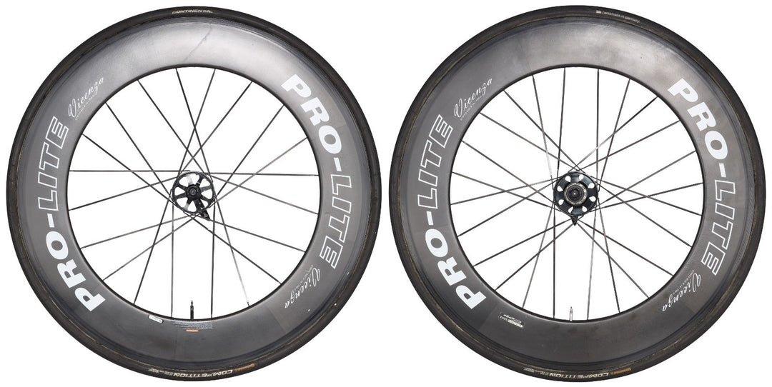 Pro-Lite Vicenza Carbon Tubular Road Bike Wheelset 700c 11 Spd QR Rim w/ Tires