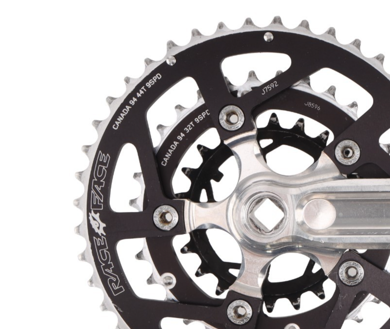 Race Face Turbine 3 x 9 Spd Alloy Mtn Bike Crankset 175mm 44/32/22T 5-Arm SILVER