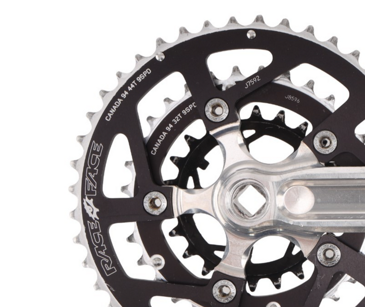 Race Face Turbine 3 x 9 Spd Alloy Mtn Bike Crankset 175mm 44/32/22T 5-Arm SILVER