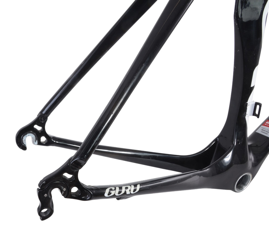 Guru Crono Carbon Triathlon TT Bike Frameset 3T MED 49cm BLACK QR Rim Brake 700c