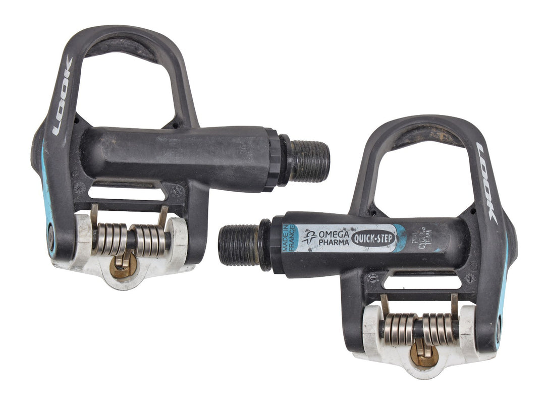 Look KEO 2 Max Proteam Clipless Road Bike Pedals 3-Bolt Omega Pharma Quick-Step
