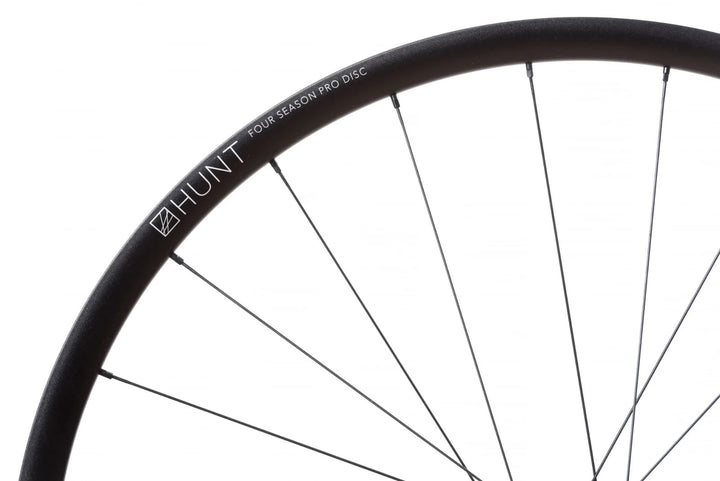 HUNT 4 Season Pro Disc Alloy Tubeless 12x 100mm CL FRONT Road Bike Wheel 700c CX