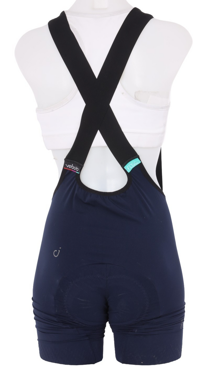 Velocio Luxe Cycling Bib Short Women SMALL Navy Road Bike Gravel Cycling