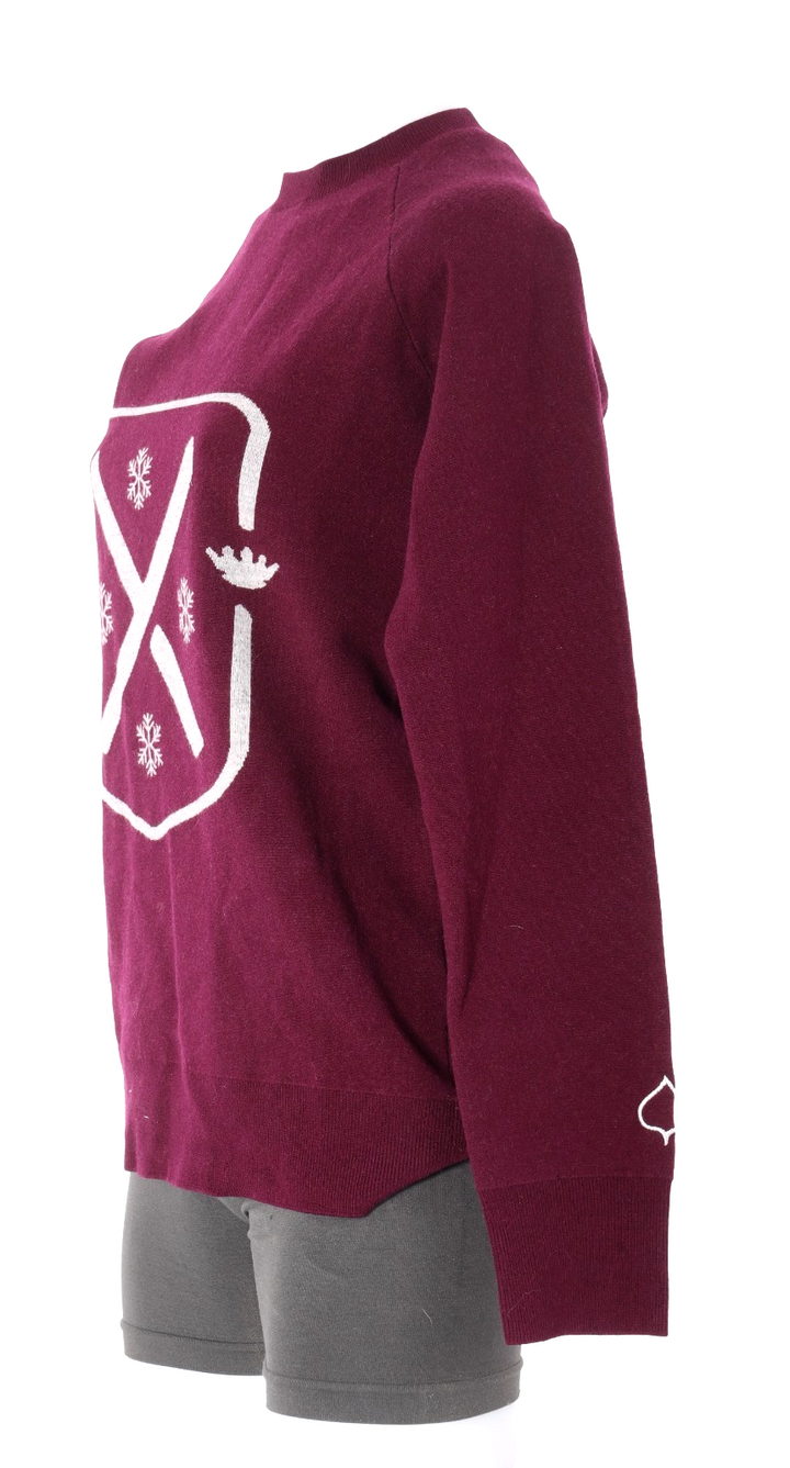 AspenX Silver Queen Merino Wool Sweater Men MEDIUM Maroon Lifestyle Fall Winter