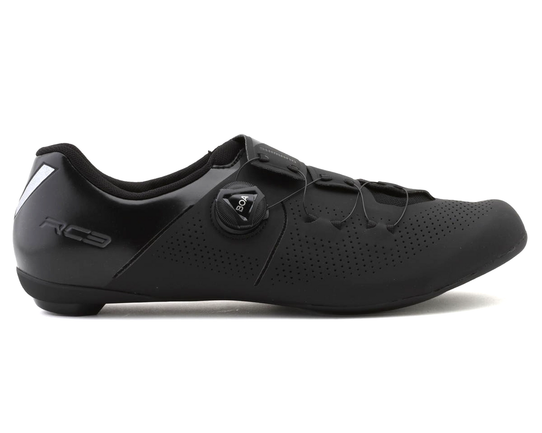 Shimano RC3 Road Bike Shoes EU 43 US 10.5 3 Bolt BOA BLACK SPD-SL Race
